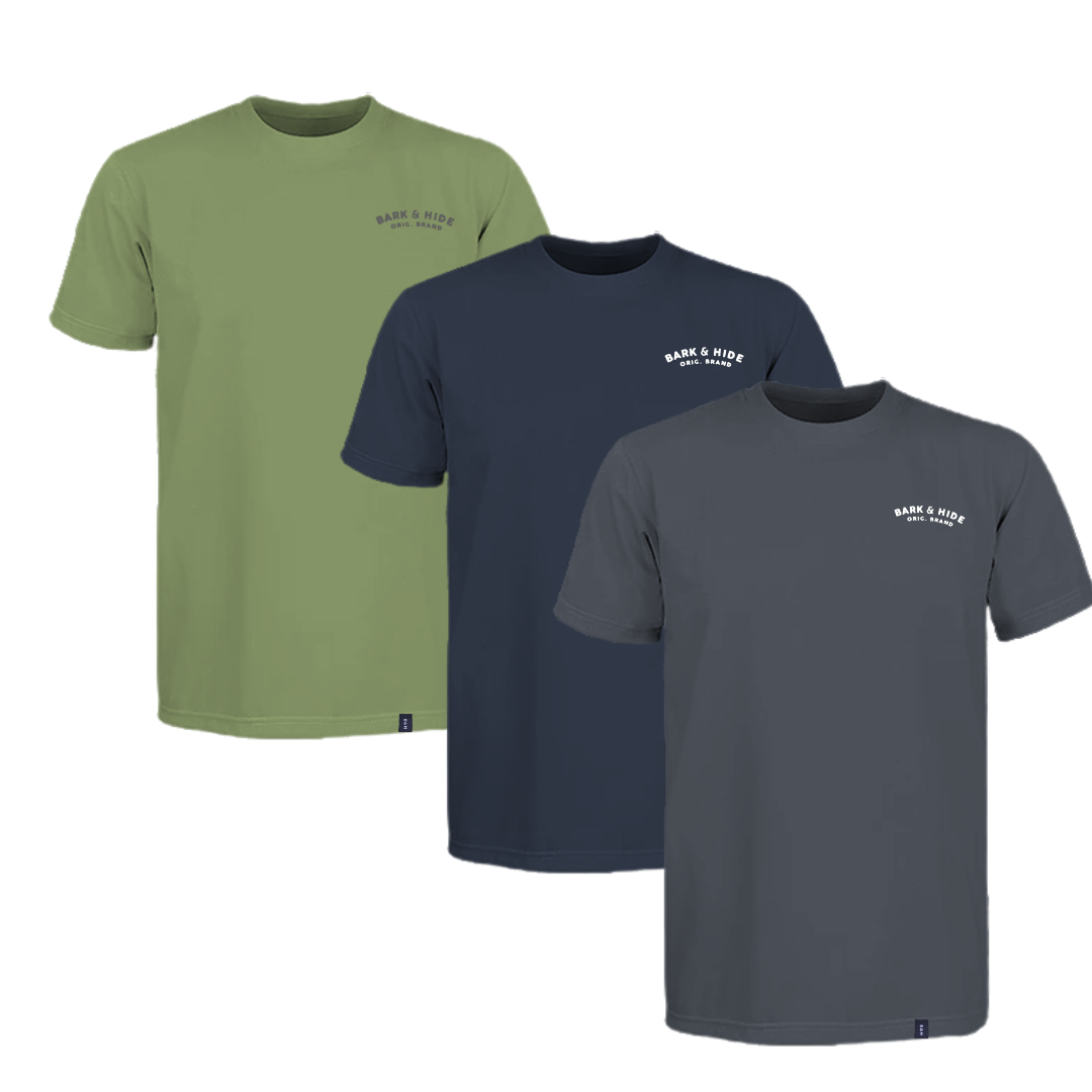 Set 3 Playeras Hombre Cuello Redondo Manga Corta Modelo Hide