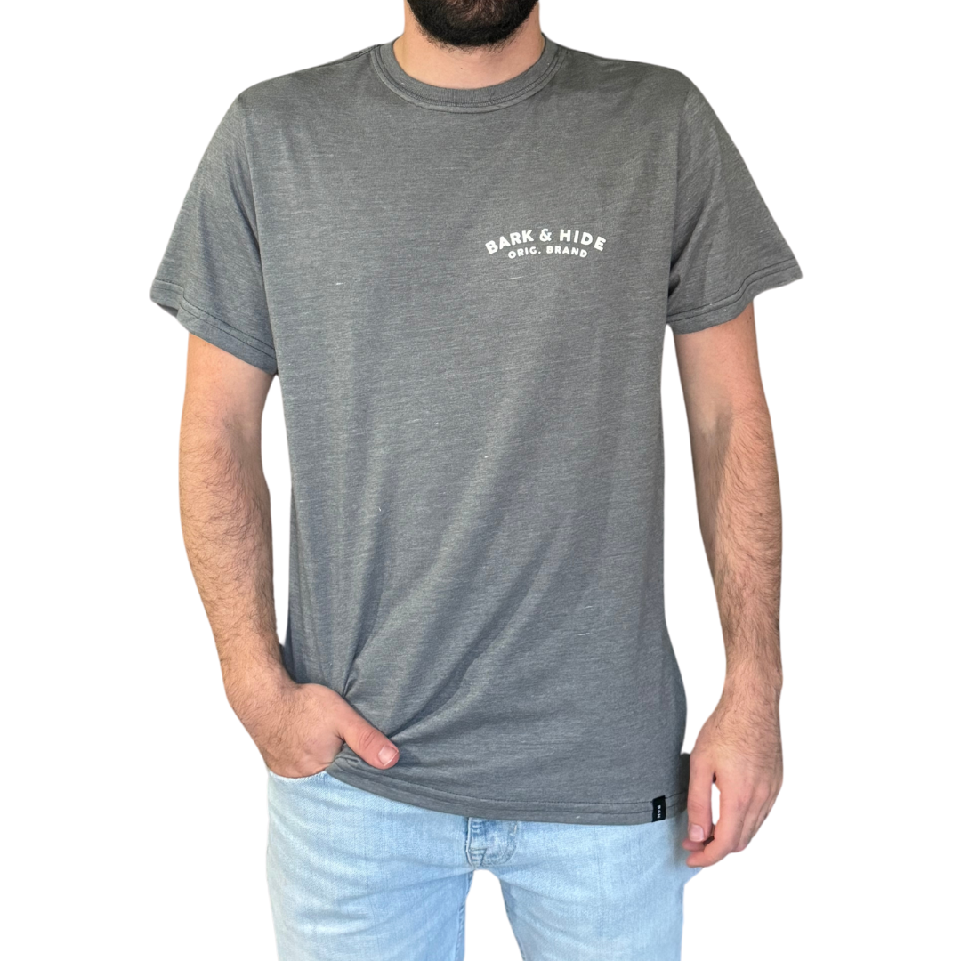 Playera Manga Corta Modelo Hide Color Gris