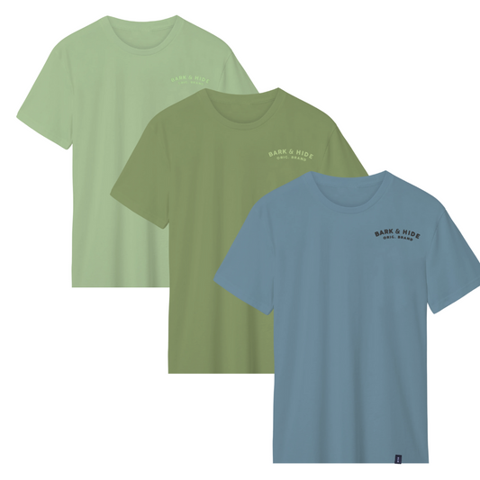 Set 3 Playeras Hombre Cuello Redondo Manga Corta Modelo Hide En Contraste