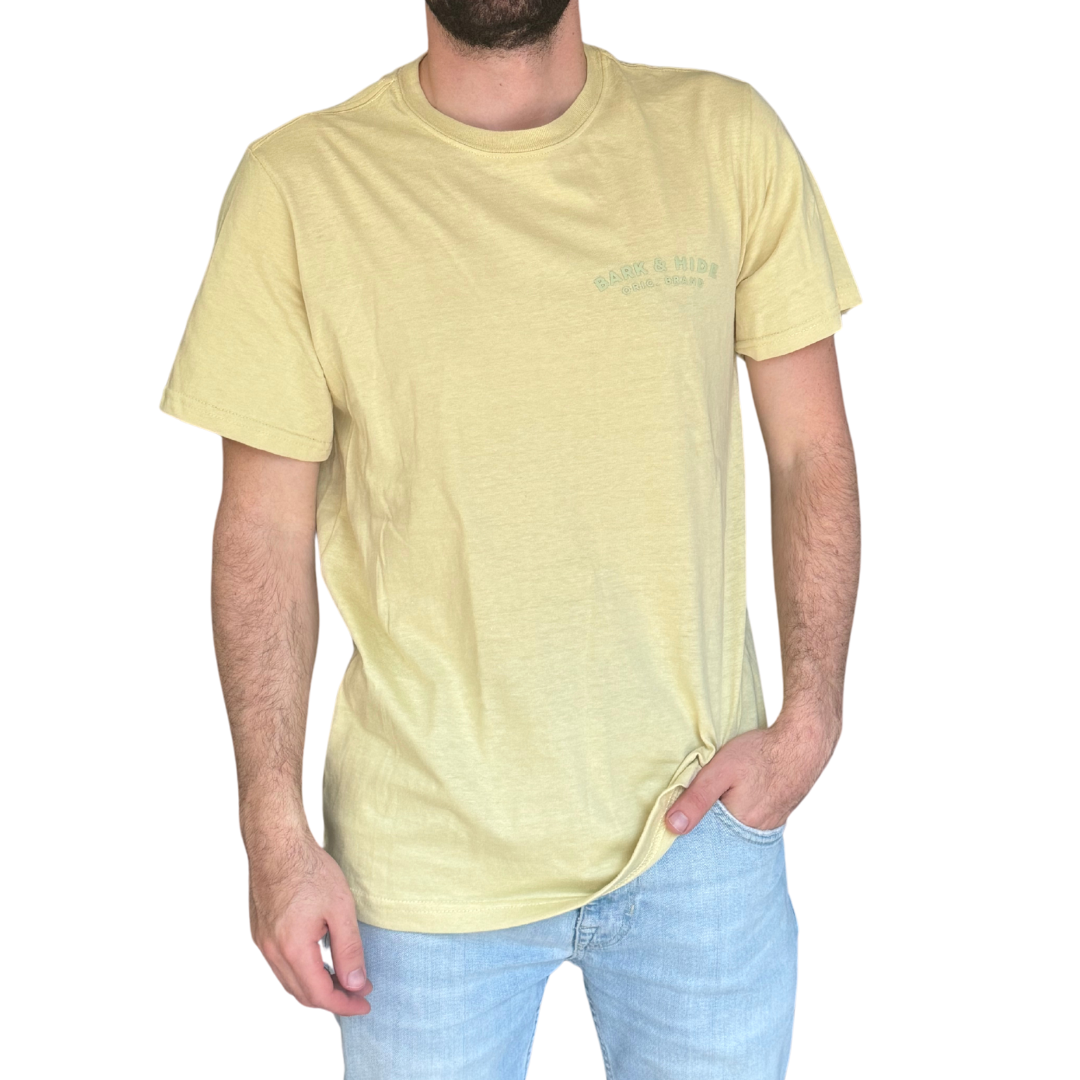 Playera en Contraste Manga Corta Modelo Hide Color Grain