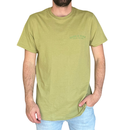 Playera en Contraste Manga Corta Modelo Hide Color Lemongrass