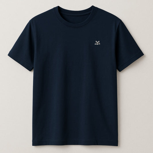 Playera de algodón manga corta casual para hombre Bark Azul Marino