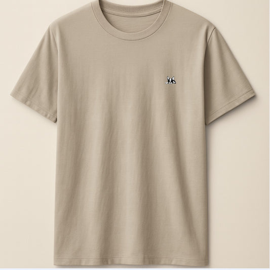 Playera de algodón manga corta casual para hombre Bark  Beige