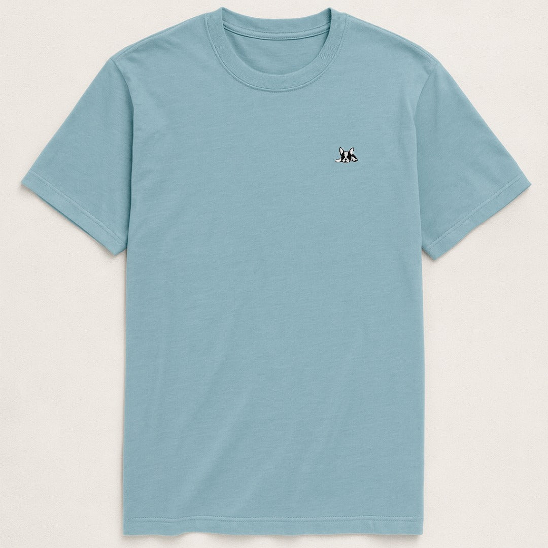 Playera de algodón manga corta casual para hombre Bark  Azul Claro