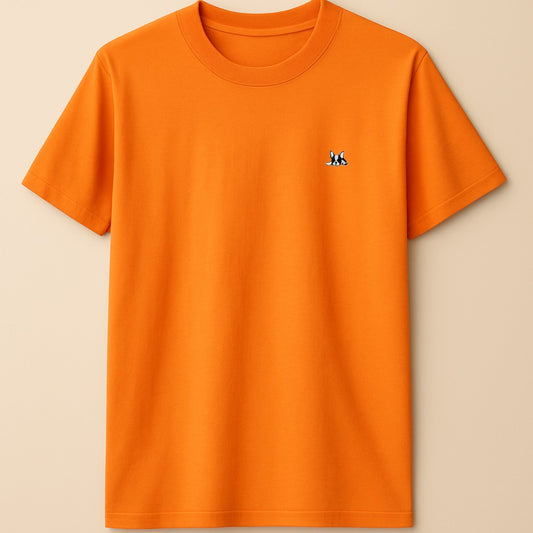 Playera de algodón manga corta casual para hombre Bark  Naranja