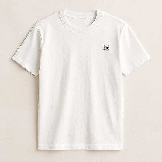 Playera de algodón manga corta casual para hombre Bark  Blanco
